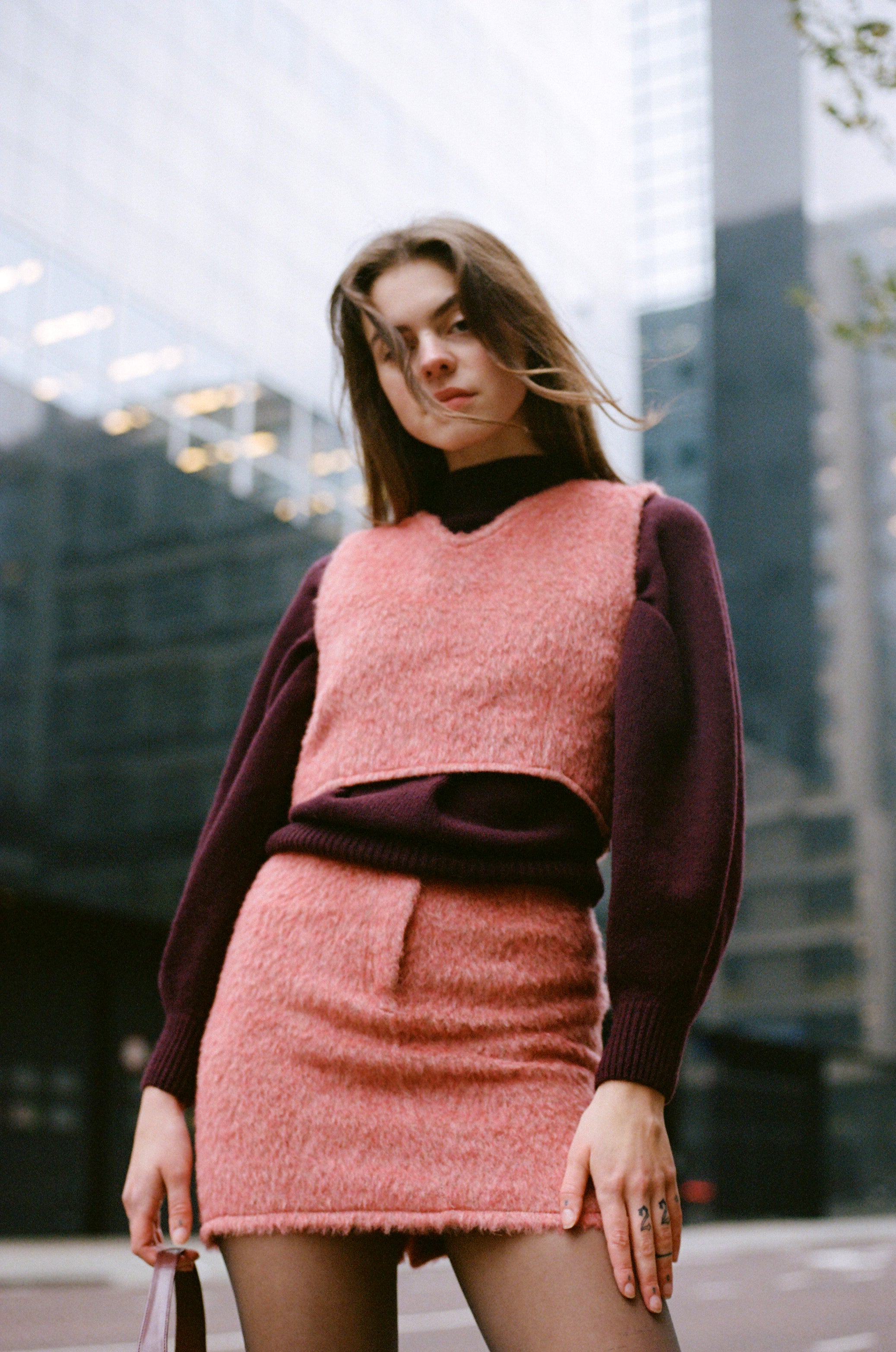wool spencer - sorbet