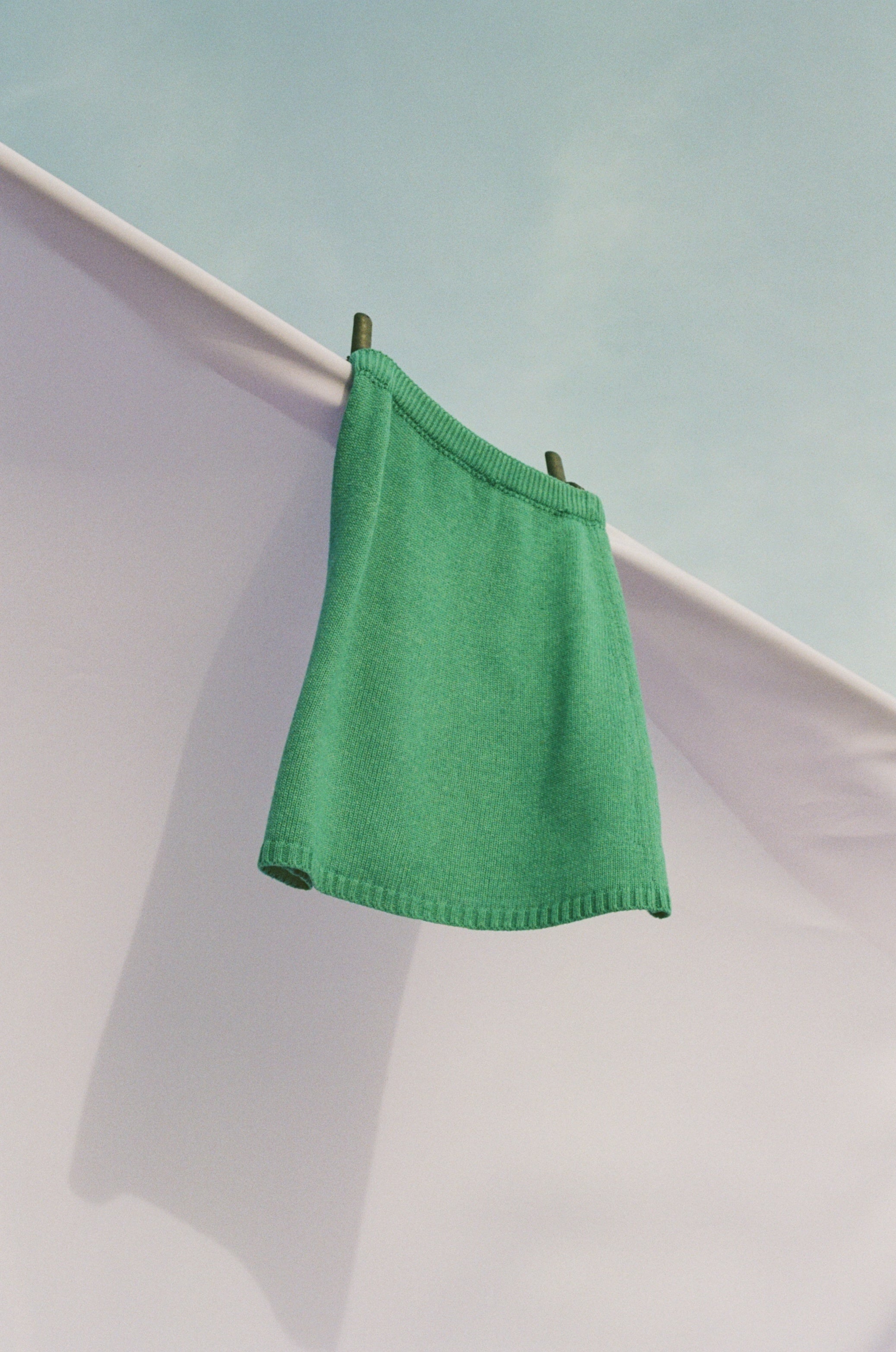 knit mini skirt - veronese