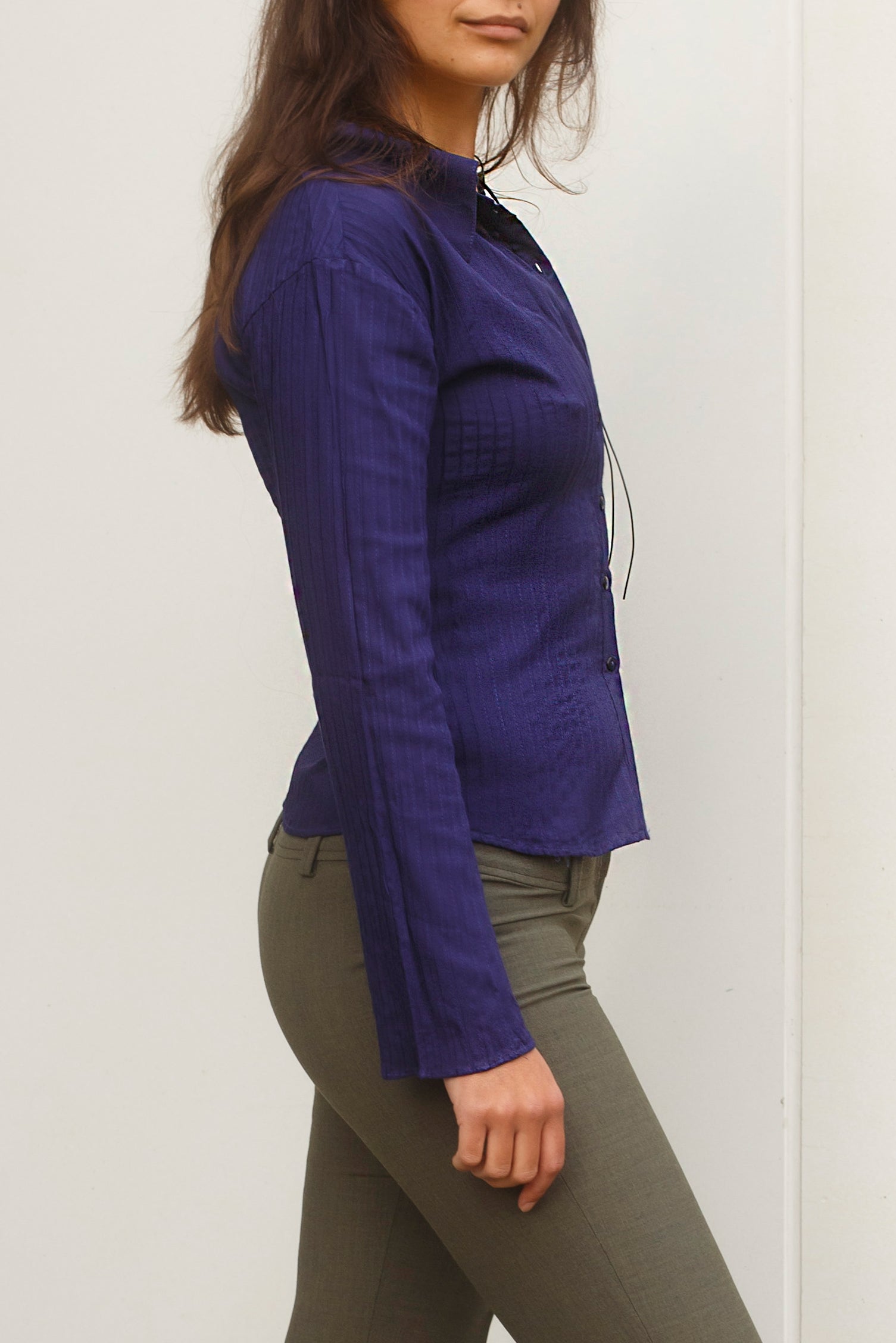 pintuck blouse - eclipse