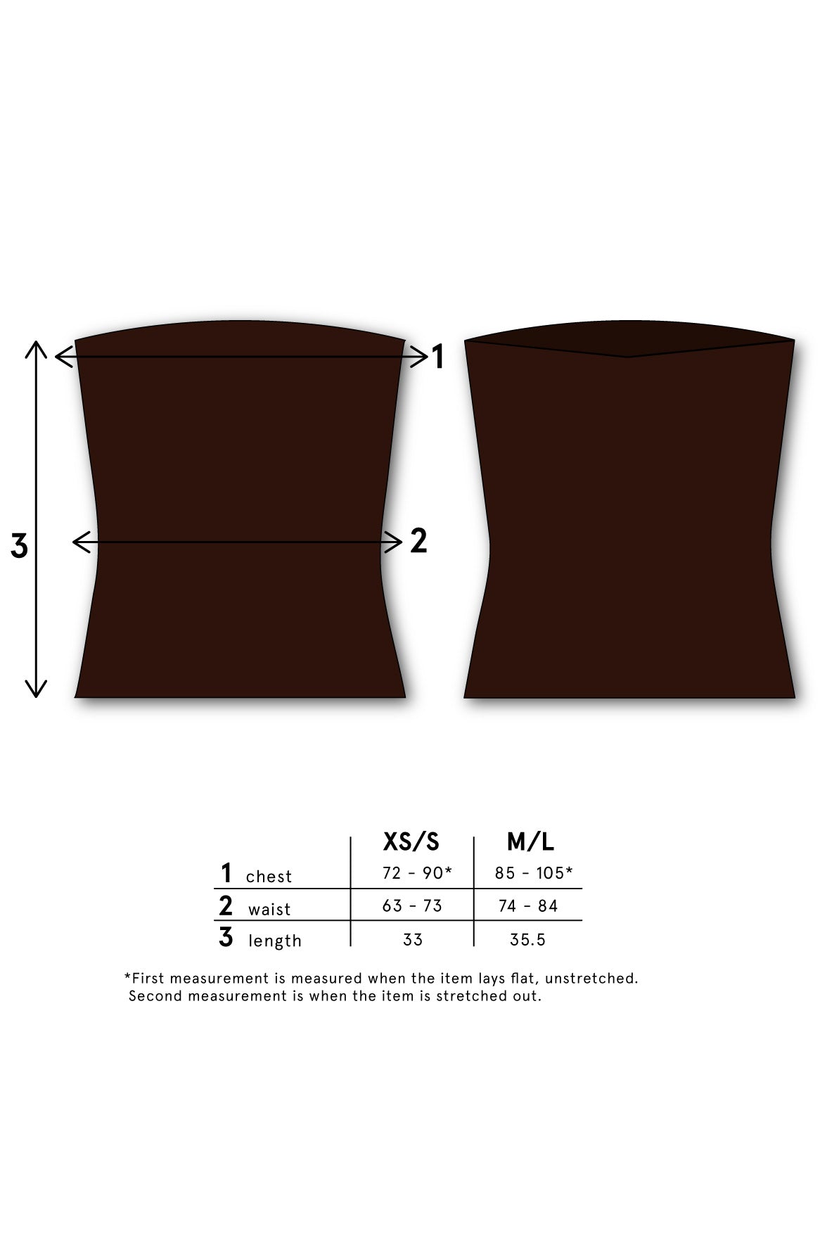 shaped tube top | espresso brown | last pieces