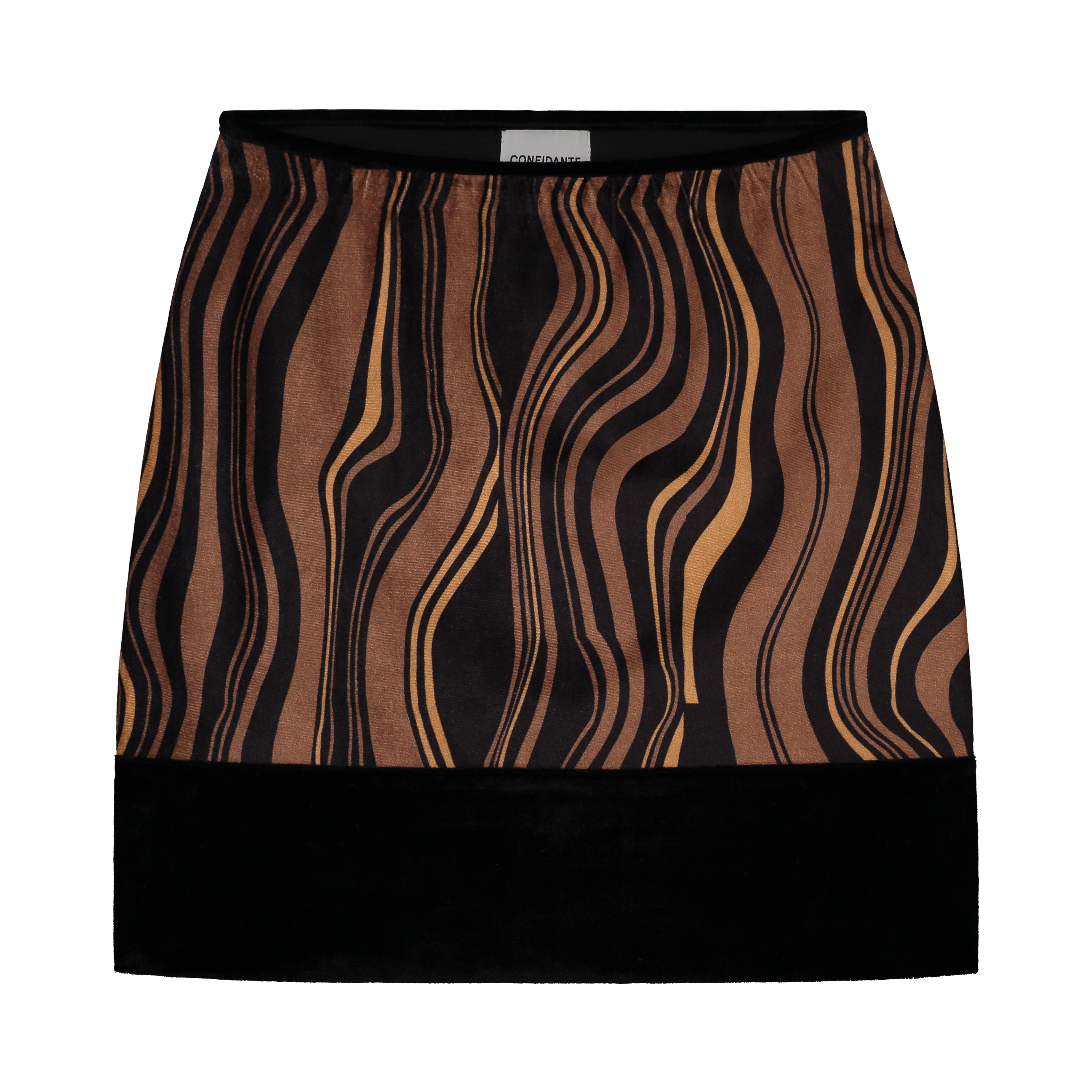 velvet mini skirt