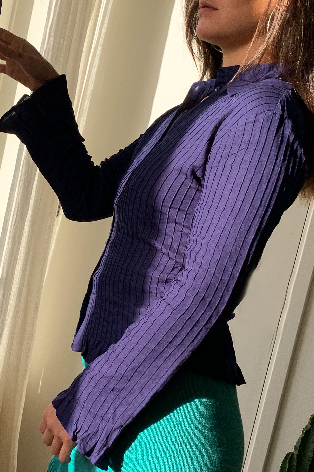pintuck blouse - eclipse