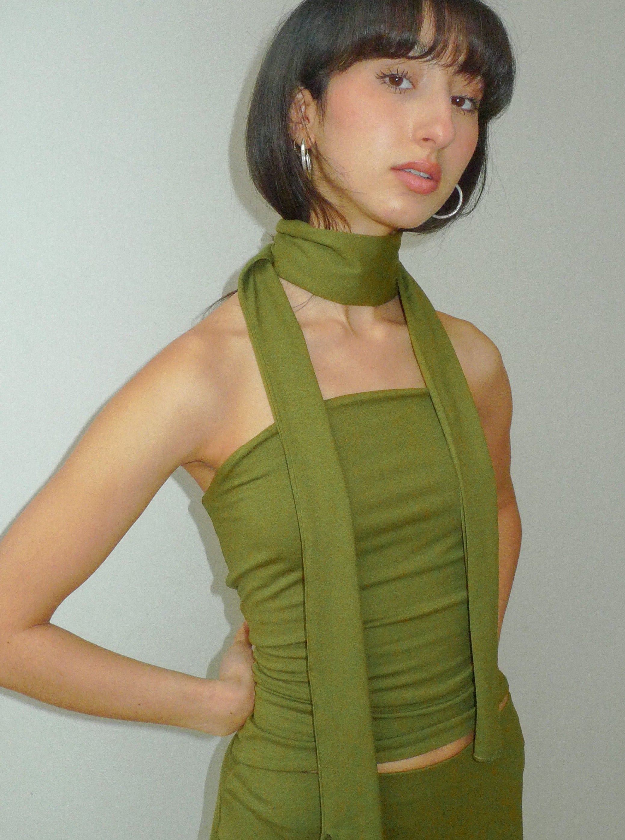 4-way scarf shrug top | matcha | last pieces