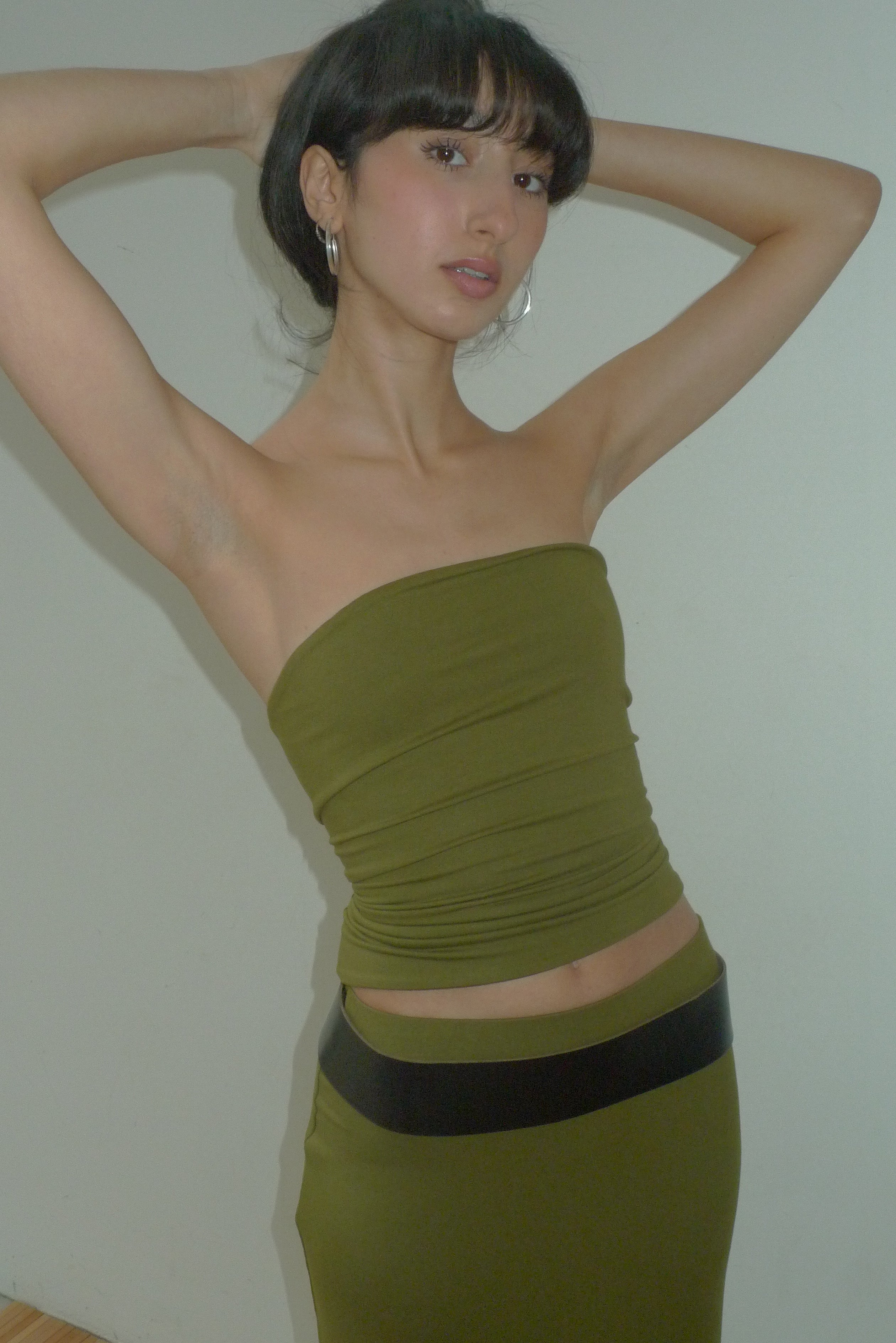 shaped tube top | matcha green | last pieces