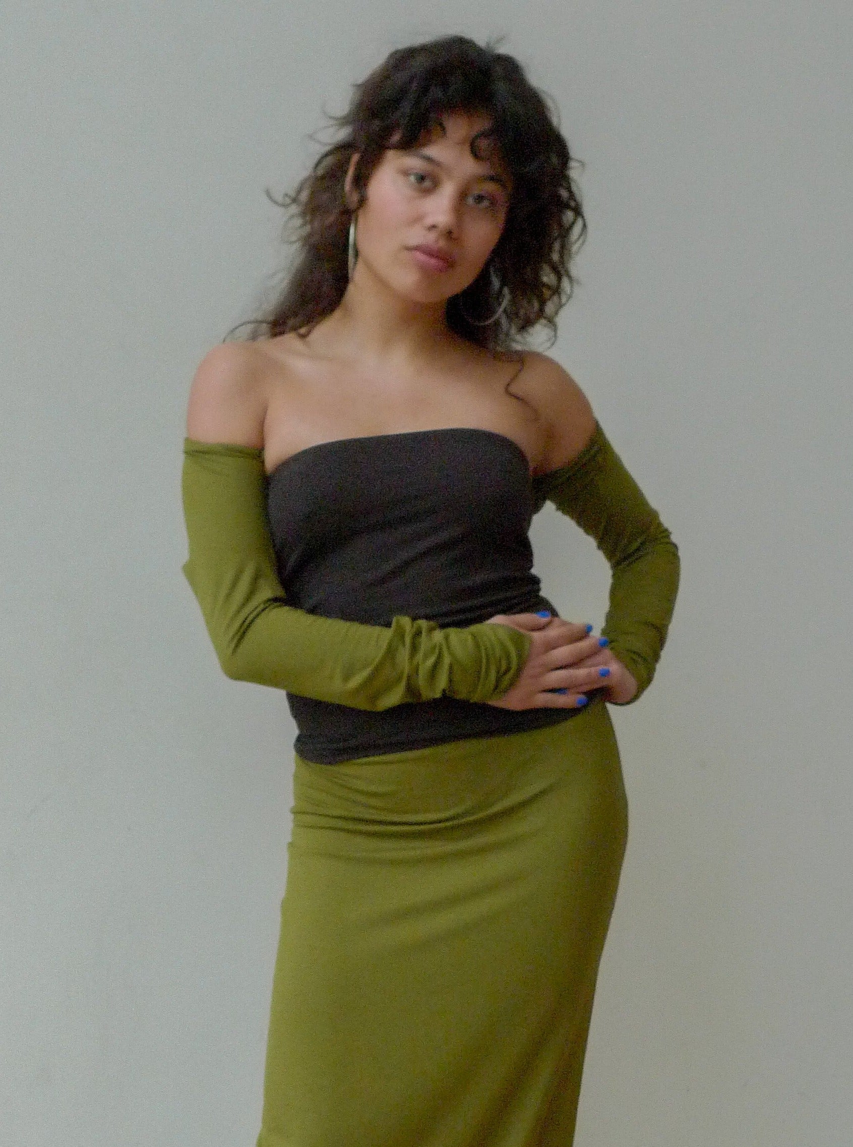 4-way scarf shrug top | matcha | last pieces