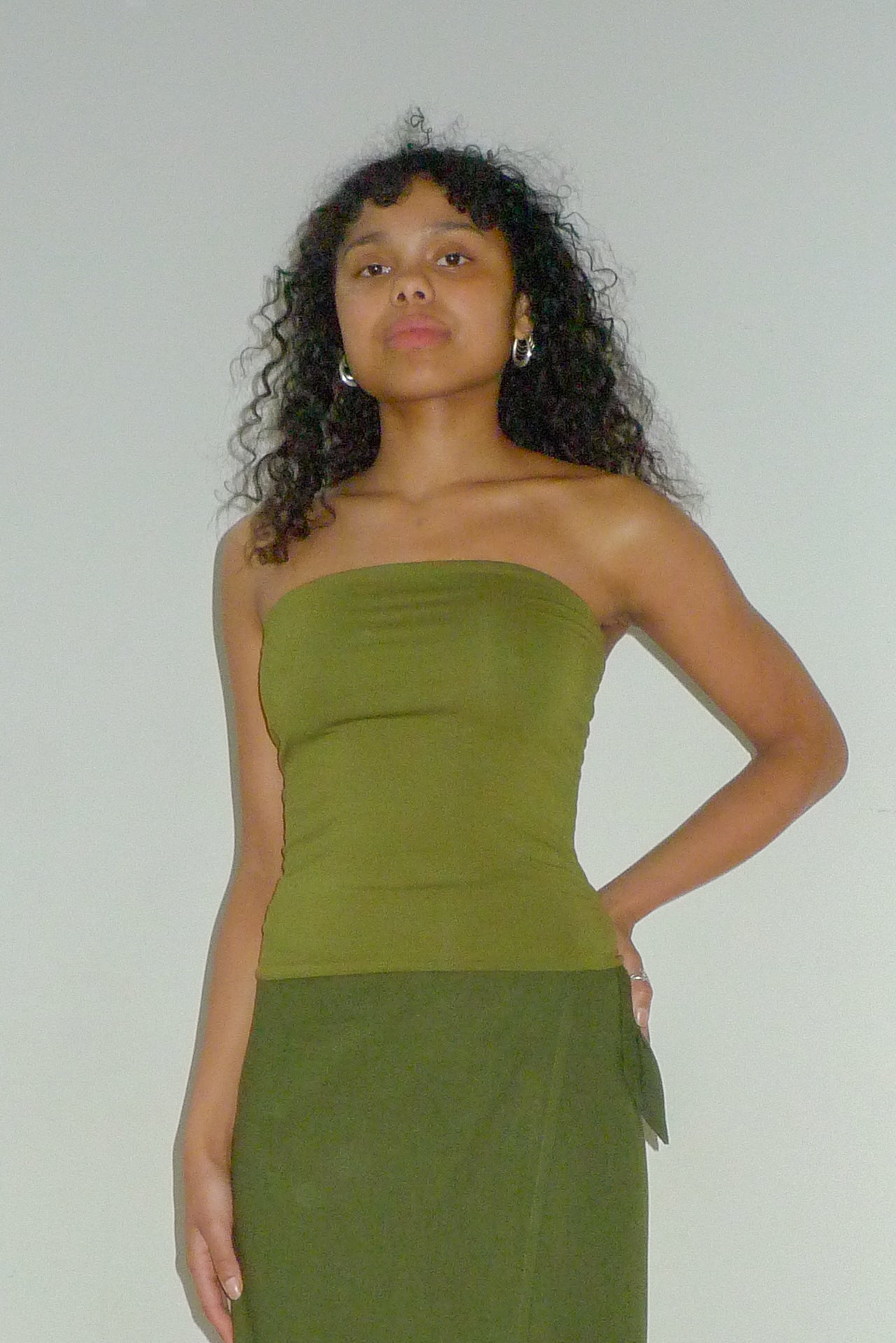 shaped tube top | matcha green | last pieces