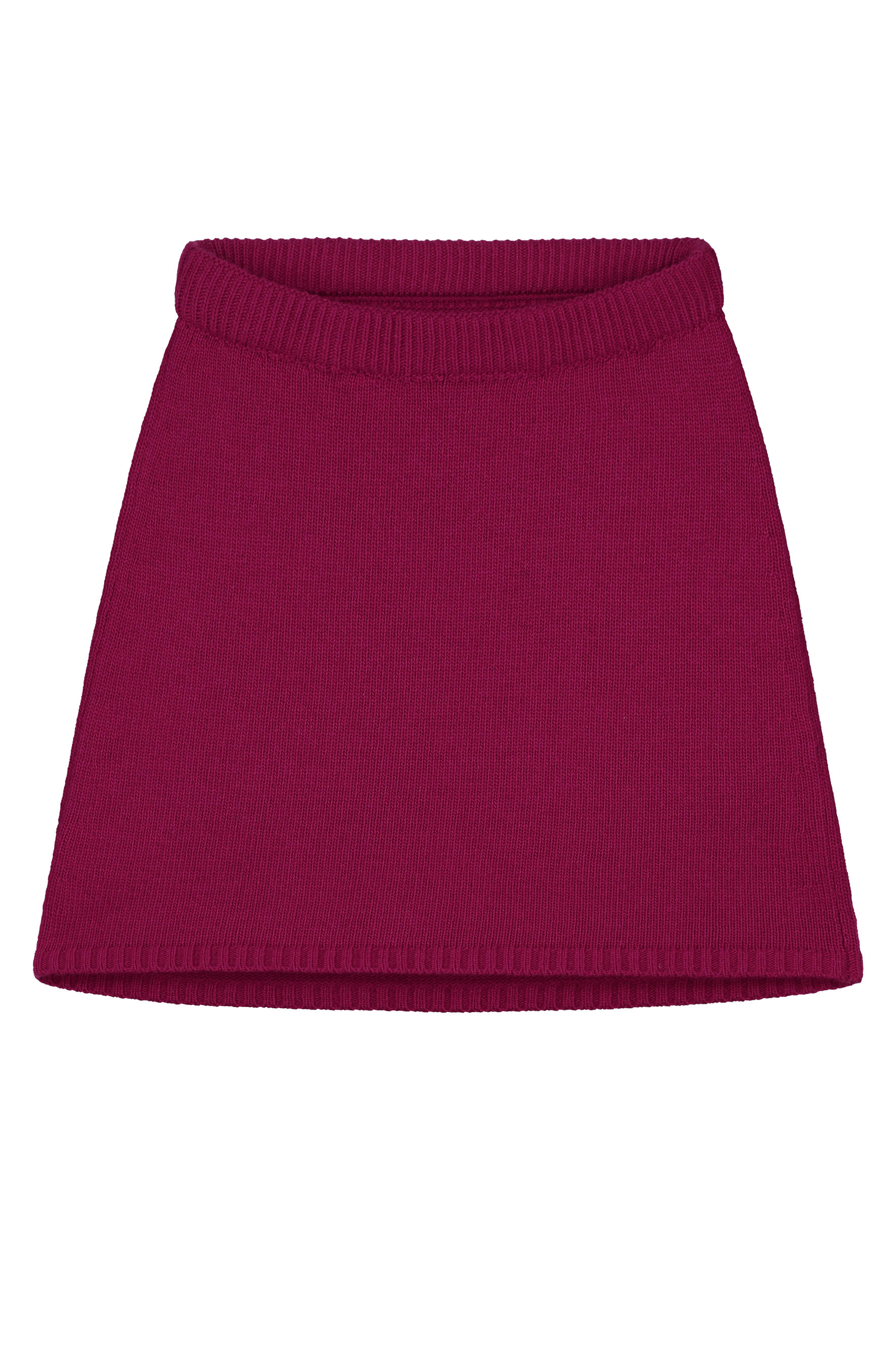 knit mini skirt - raspberry