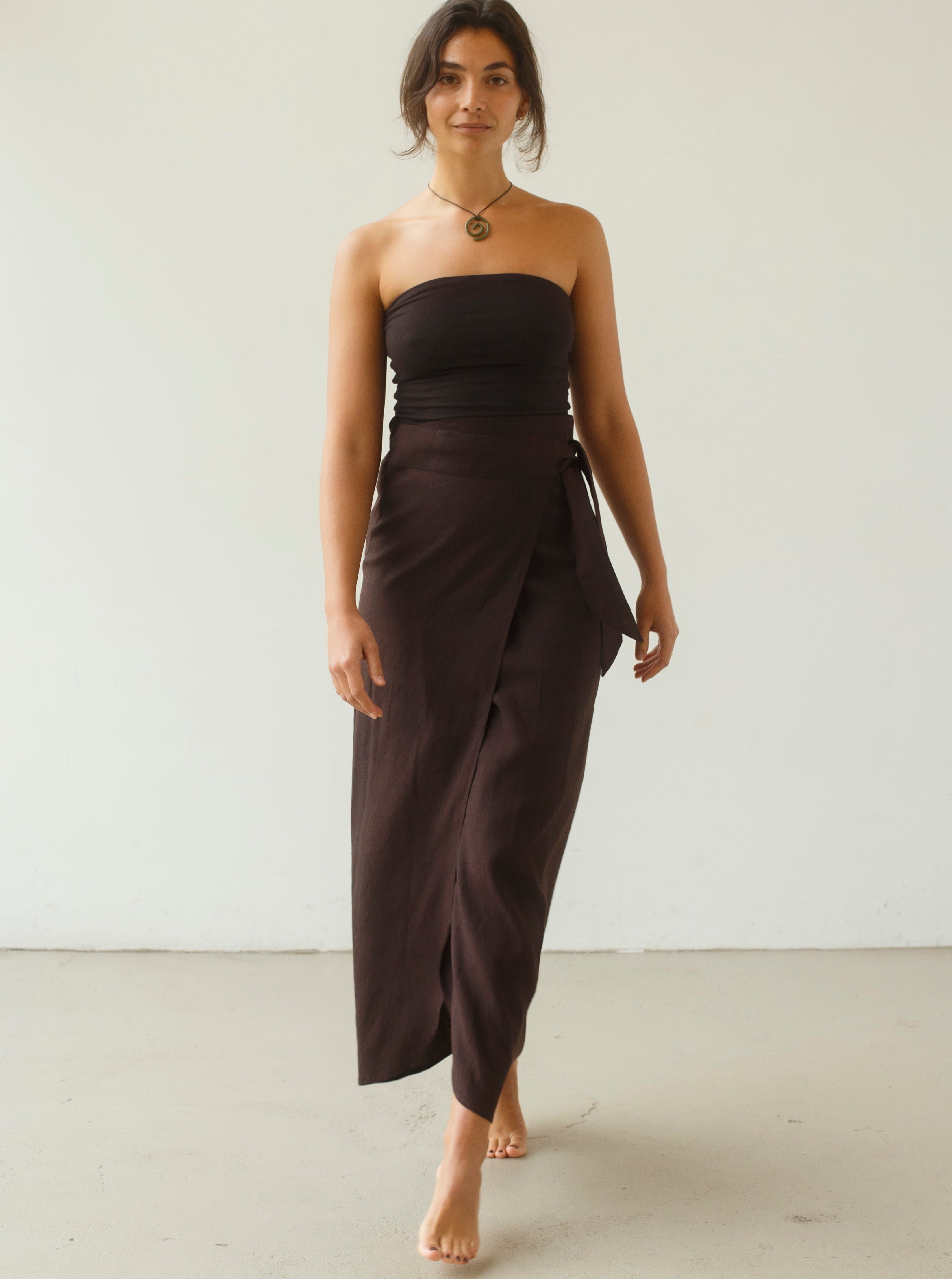 shaped tube top | espresso brown | last pieces