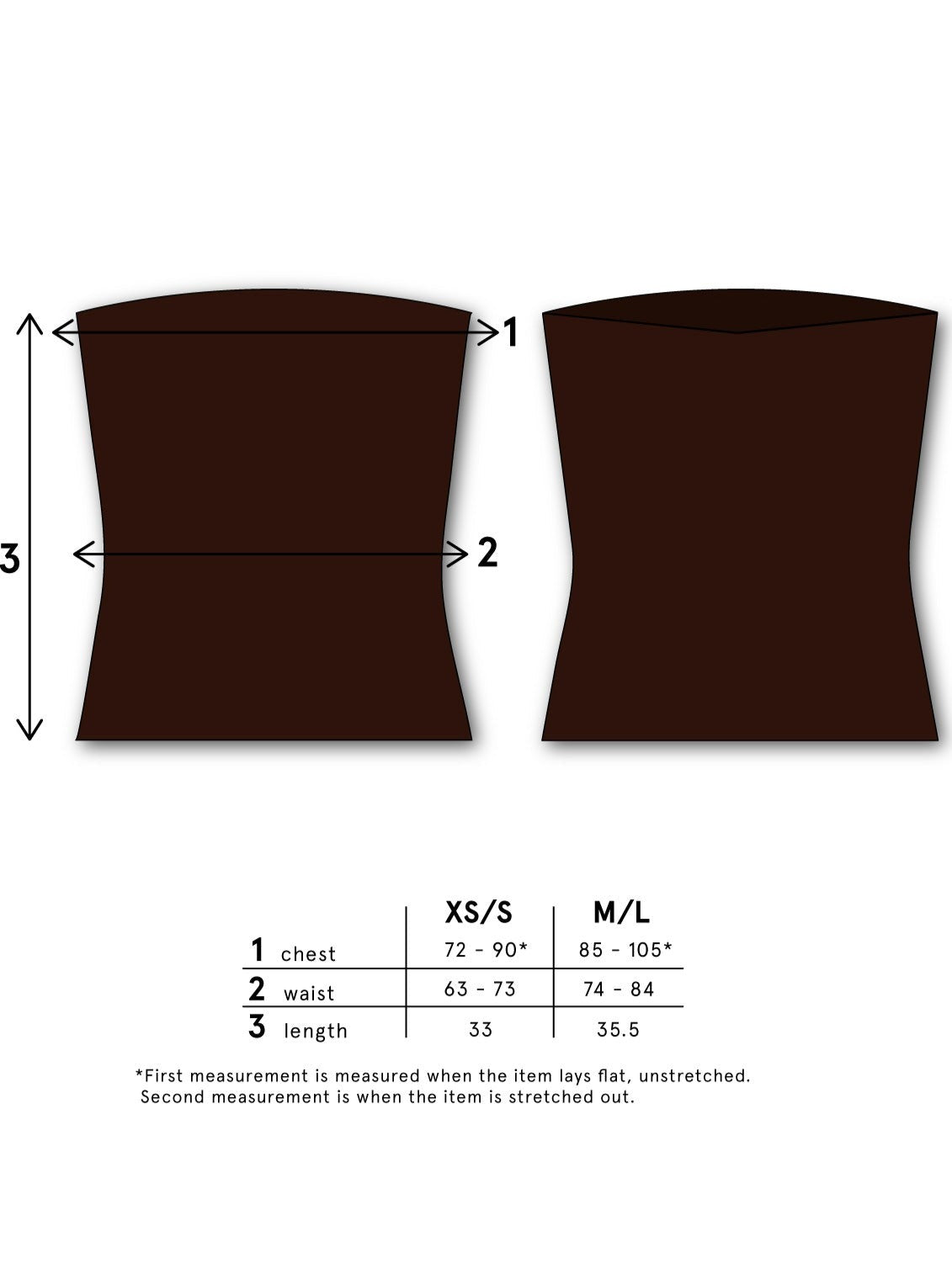 shaped tube top | espresso brown | last pieces