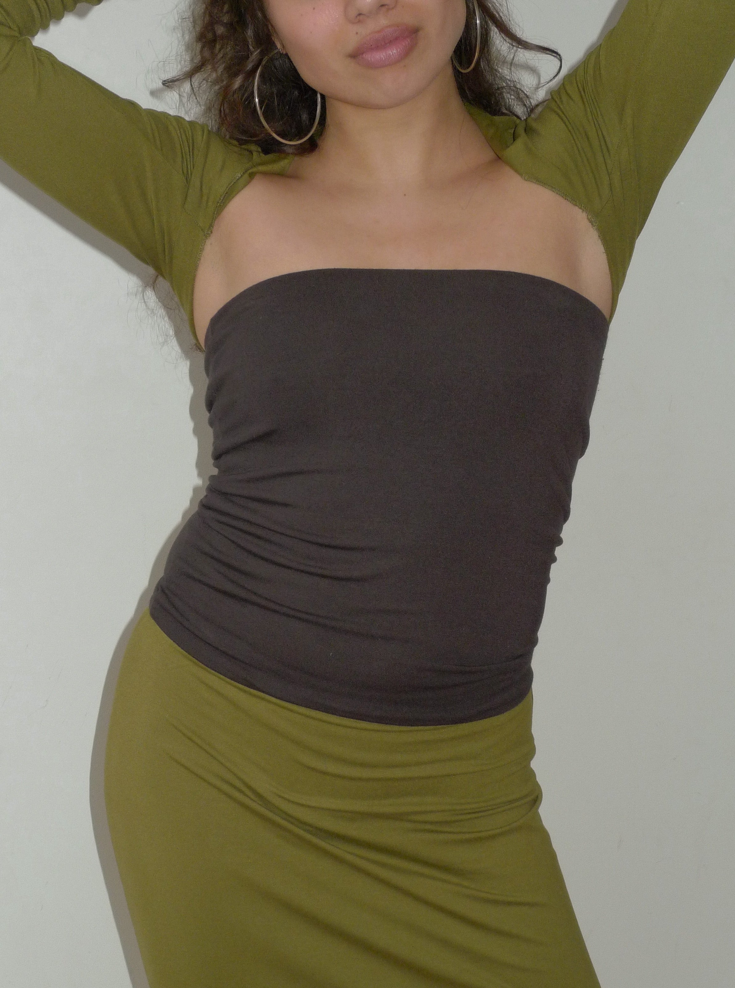 shaped tube top | espresso brown | last pieces