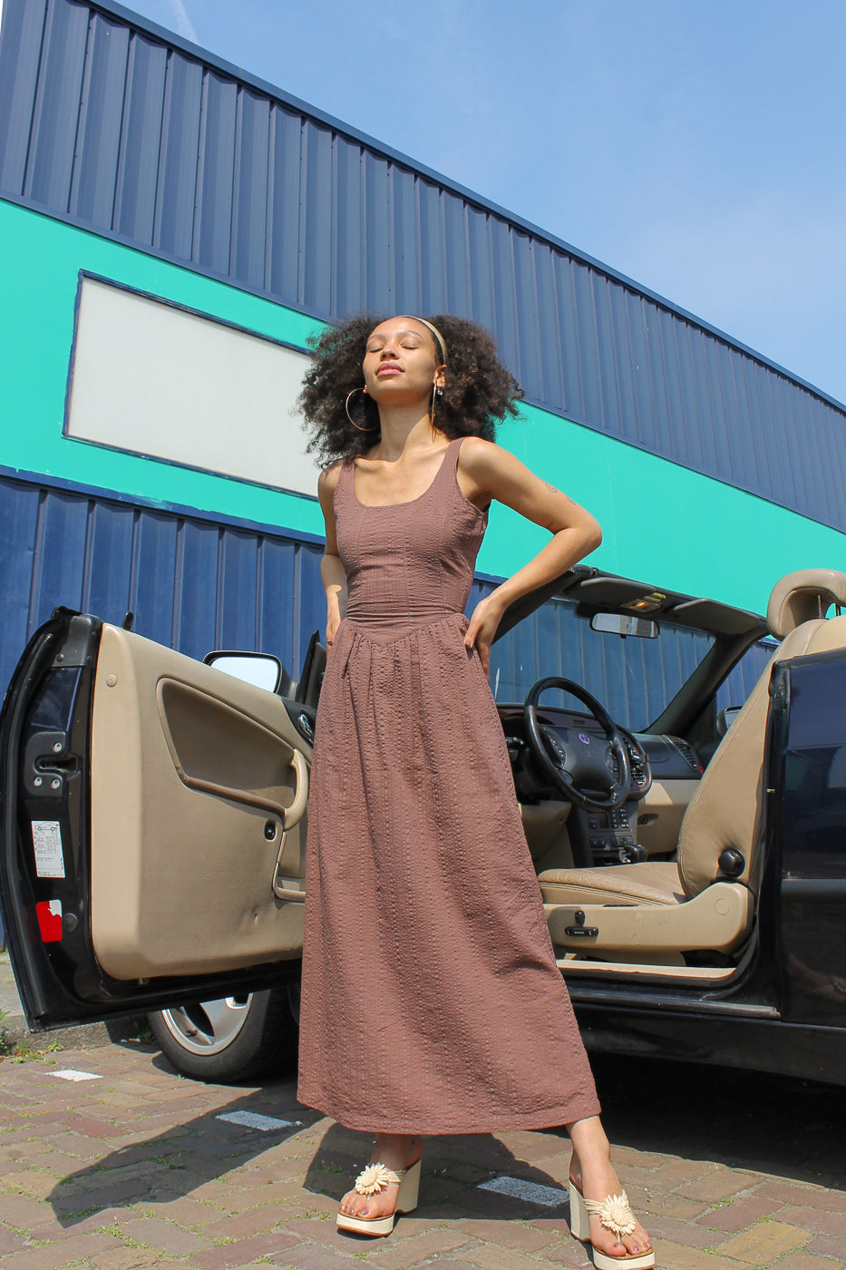 Saturday Love Midi Dress - Chocolate