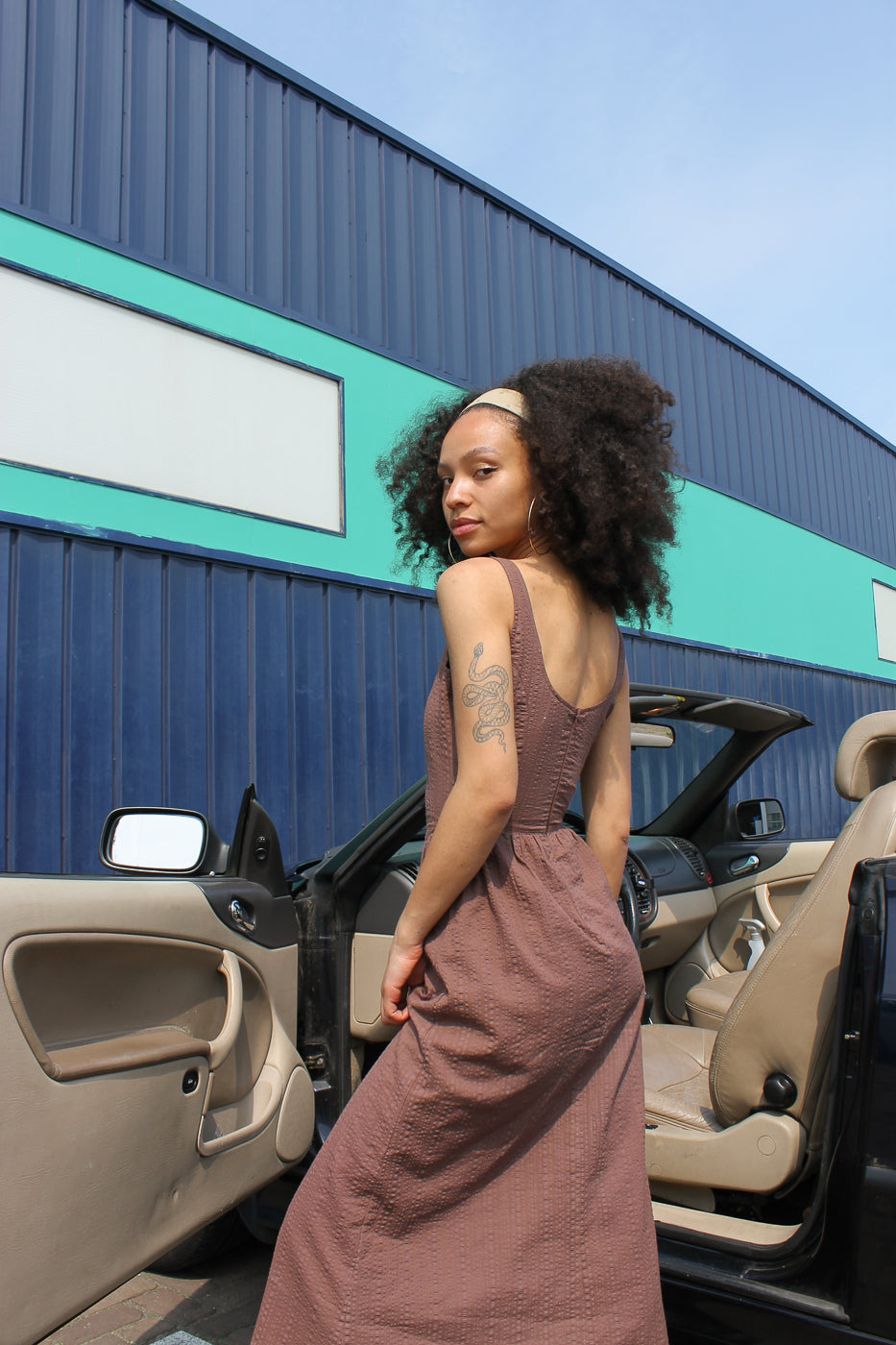 Saturday Love Midi Dress - Chocolate