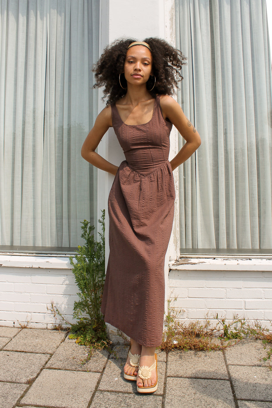Saturday Love Midi Dress - Chocolate