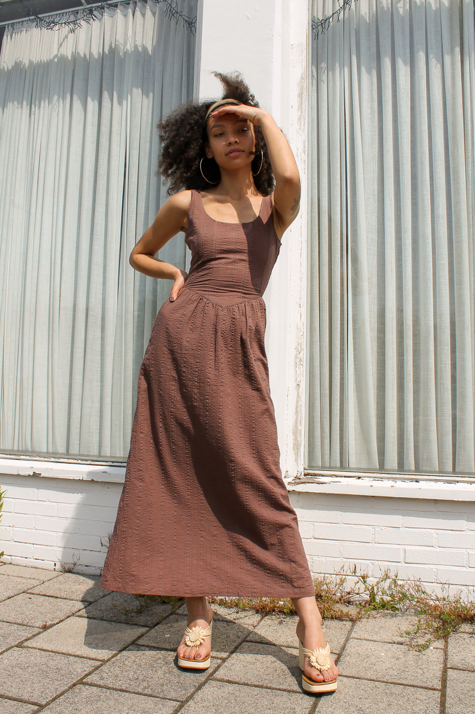 Saturday Love Midi Dress - Chocolate