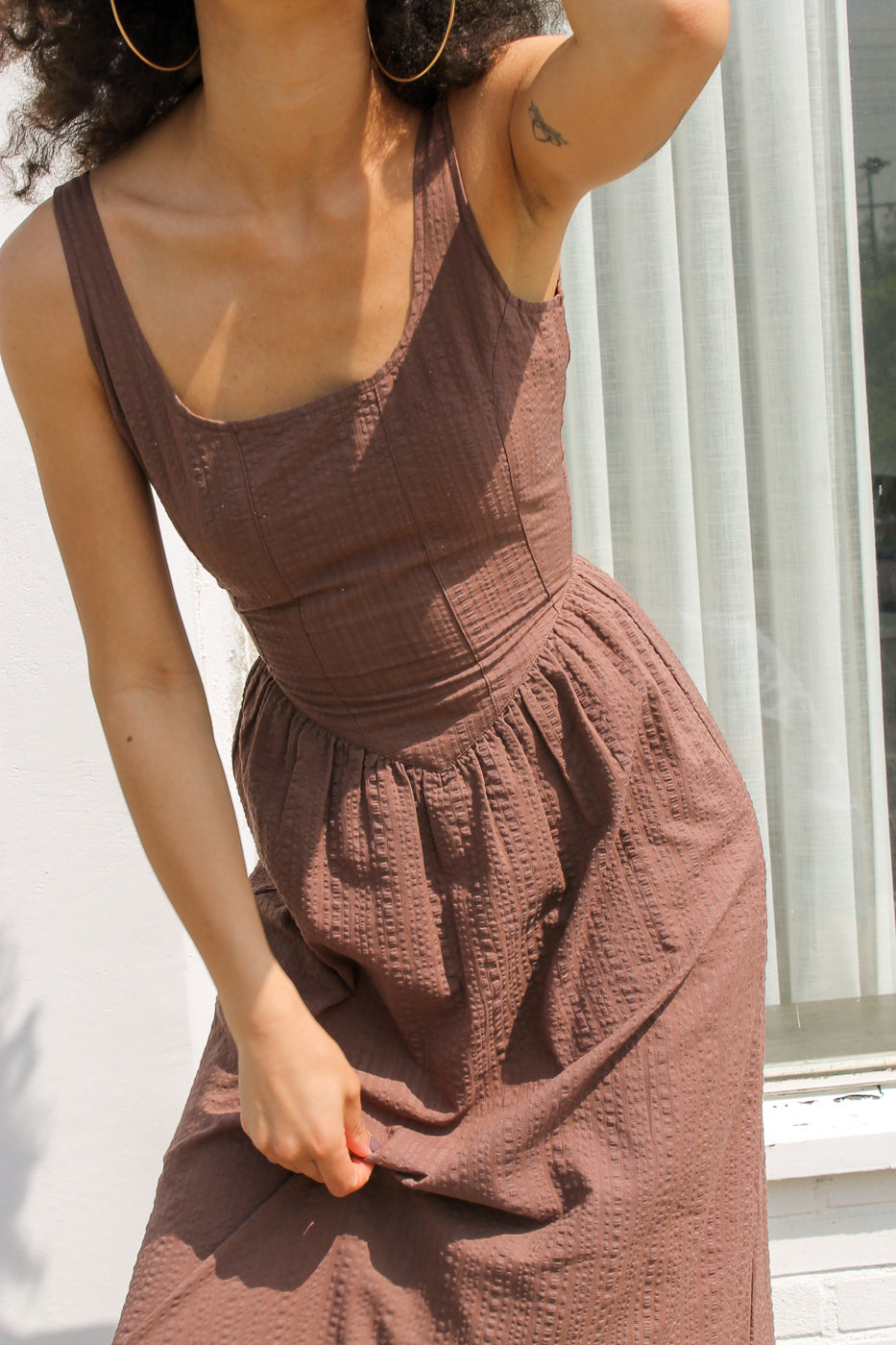 Saturday Love Midi Dress - Chocolate